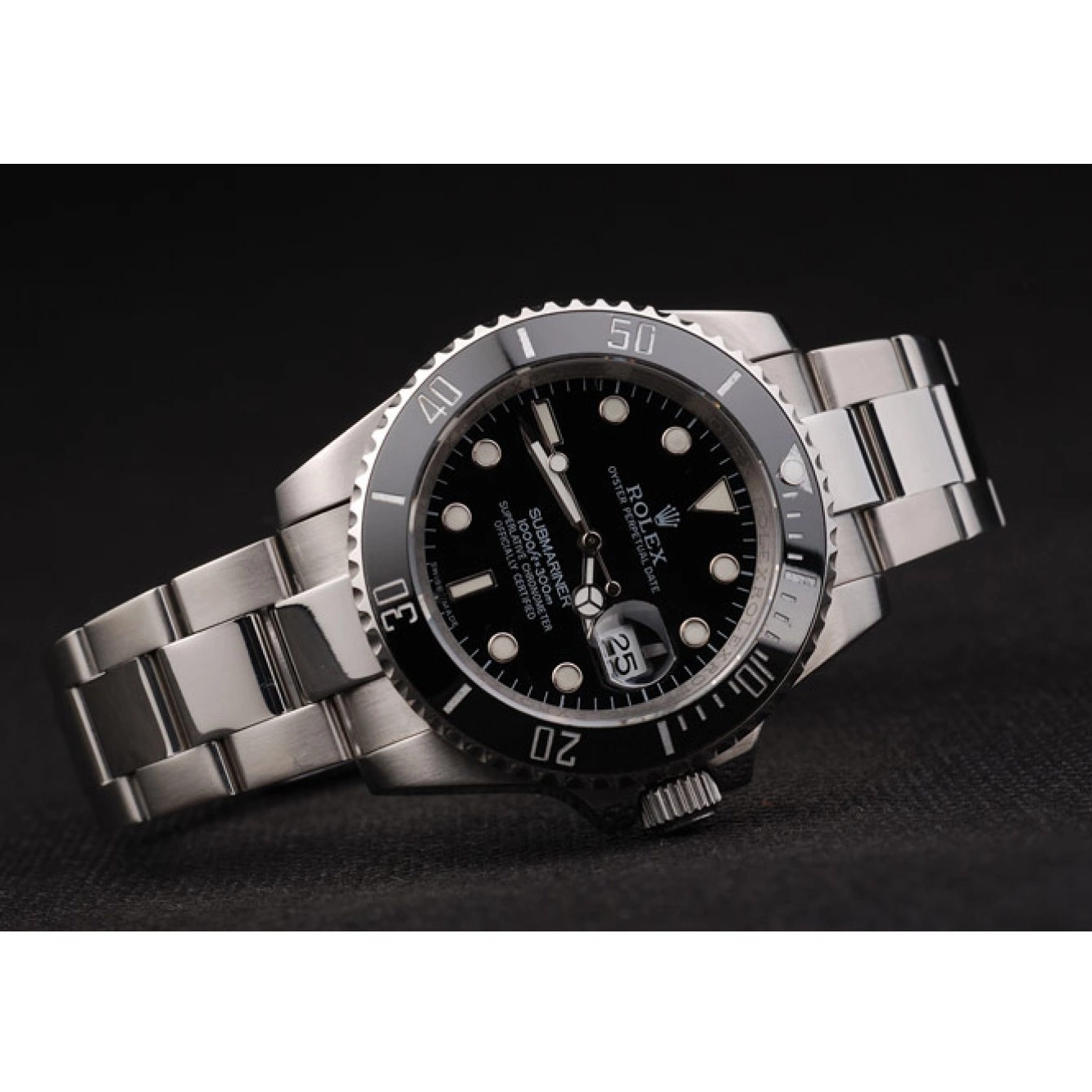 Rolex copies cheap Rolex Ceramic 98235 Bezel Black Black Dial Submariner 0717